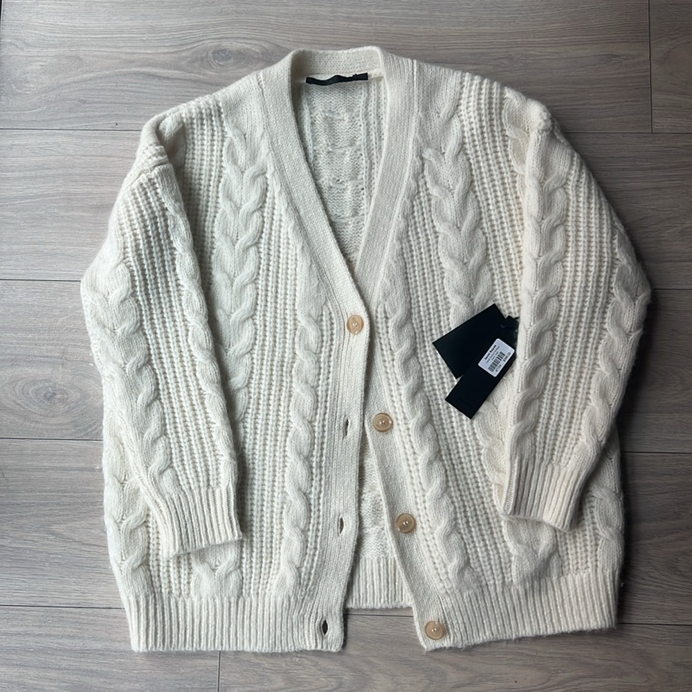 Brand new Cable Cocoon Cardigan Ivory